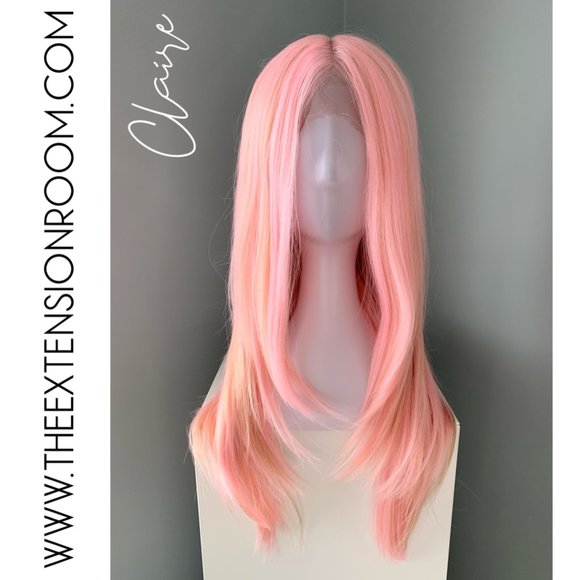 NEW Lace Front Baby Pink Synthetic Wig - Picture 1 of 3